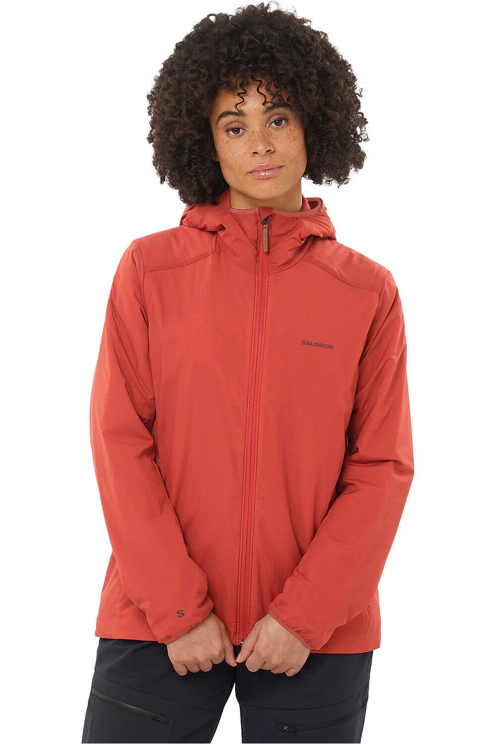 Salomon chaqueta impermeable mujer MOUNTAIN FLEX JCKT HOOD W vista frontal