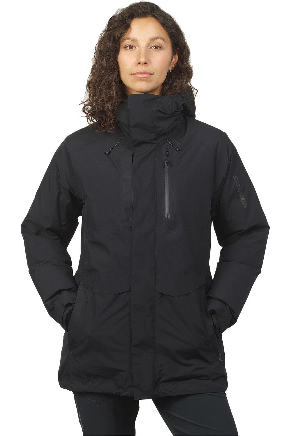 Salomon chaqueta outdoor mujer PATROLLER GTX  DOWN W vista frontal