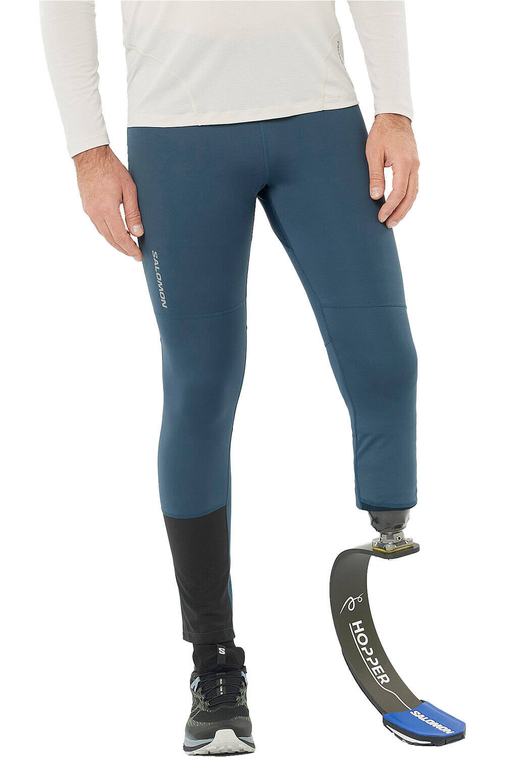 Salomon malla trail running larga hombre CROSS RUN TIGHTS M vista frontal