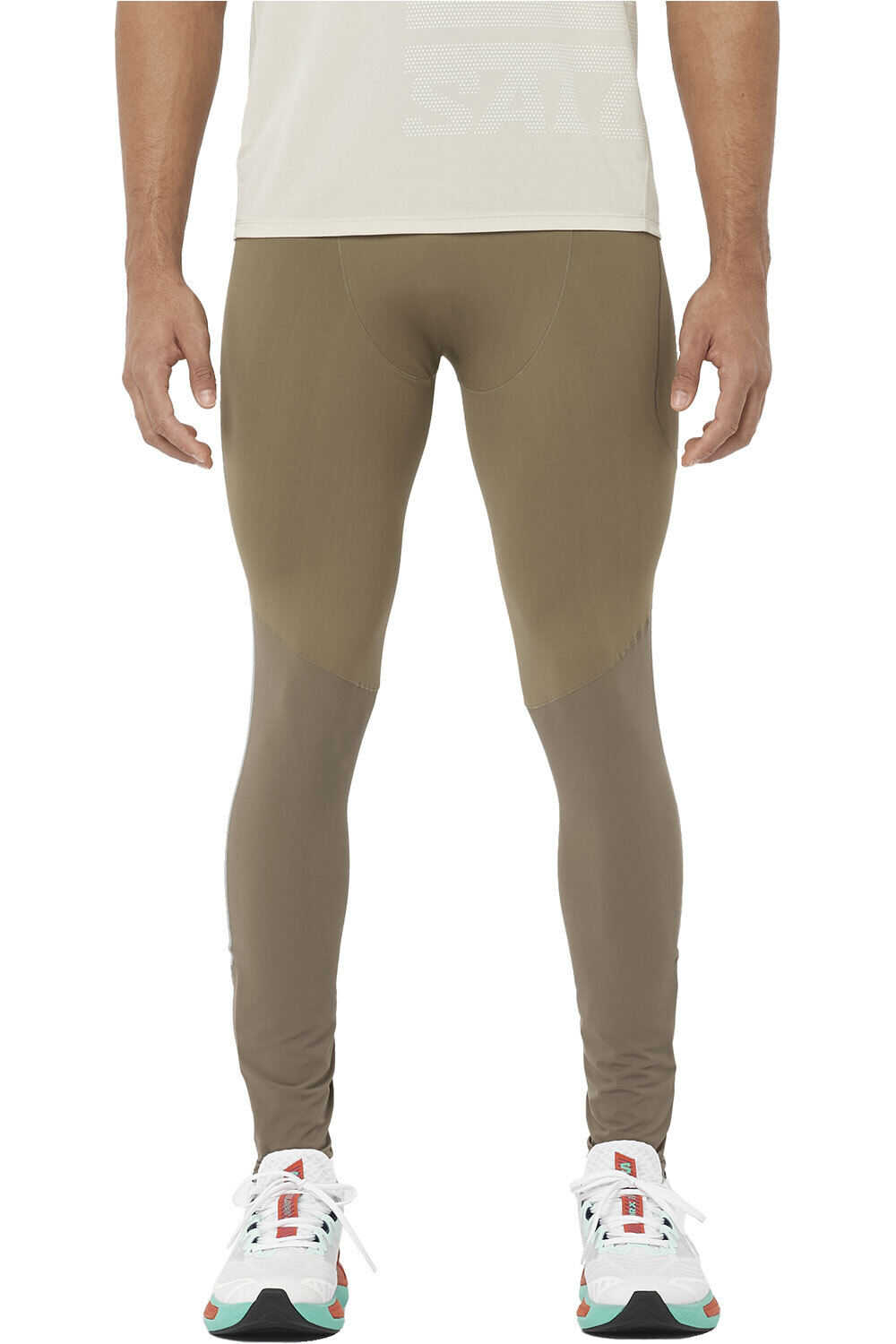 Salomon malla trail running larga hombre SENSE STOW TIGHTS M vista frontal