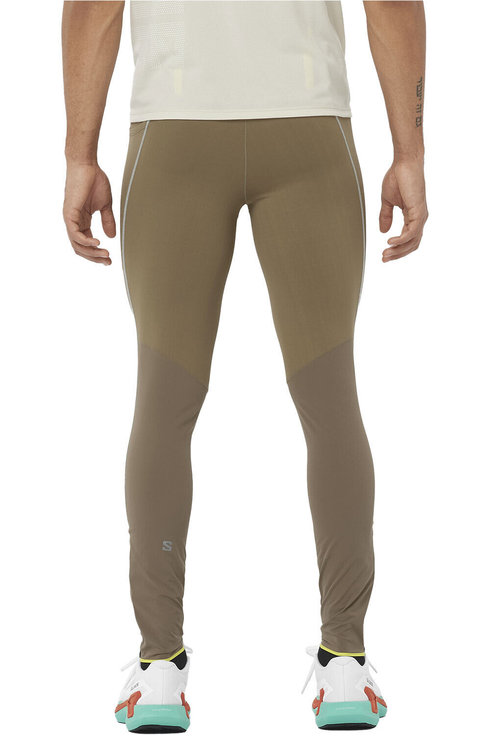 Salomon malla trail running larga hombre SENSE STOW TIGHTS M vista trasera