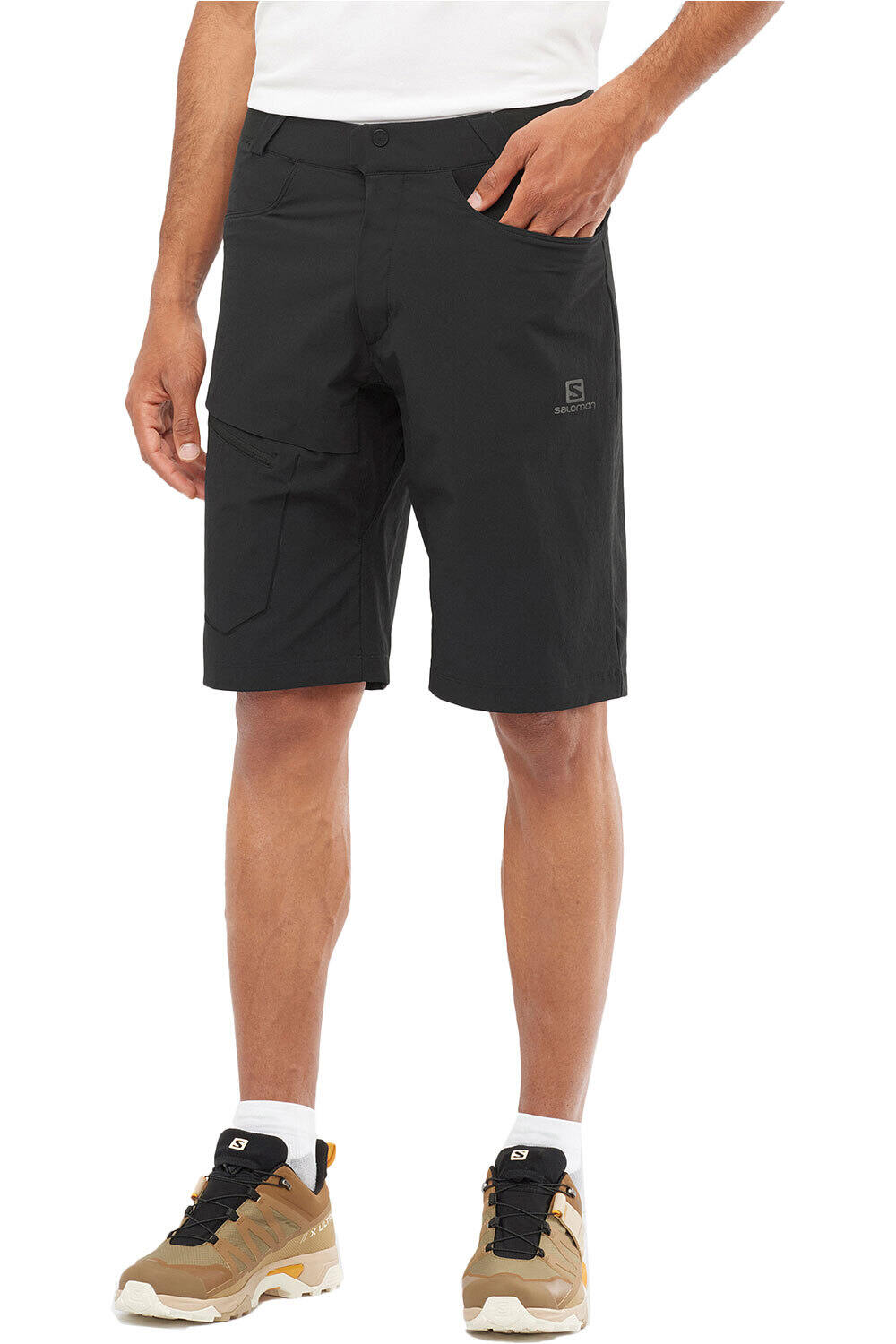 Salomon pantalón corto montaña hombre WAYFARER SHORTS M vista frontal