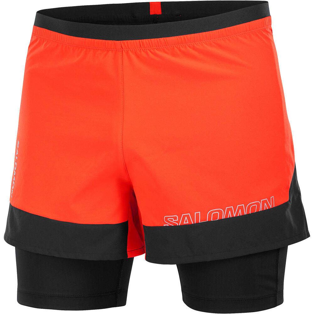 Salomon pantalón running hombre CROSS 2IN1 SHORTS M vista detalle