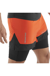 Salomon pantalón running hombre CROSS 2IN1 SHORTS M vista frontal