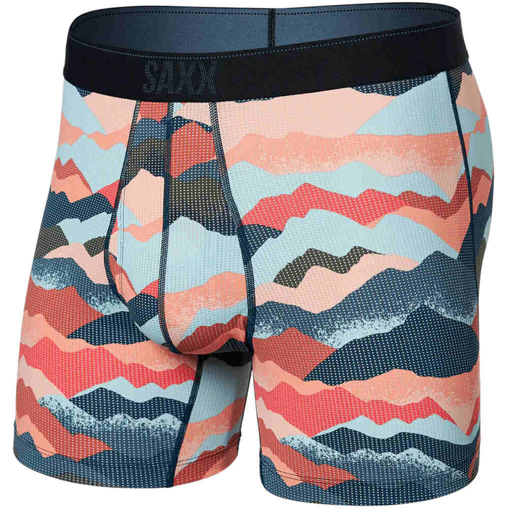 Saxx calzoncillo térmico QUEST QUICK DRY MESH BOXER BRIEF FLY MOUNTAIN vista frontal