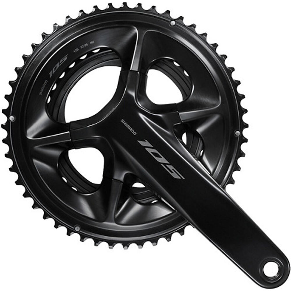 Shimano bielas carretera Crankset 12-Speed Black vista frontal