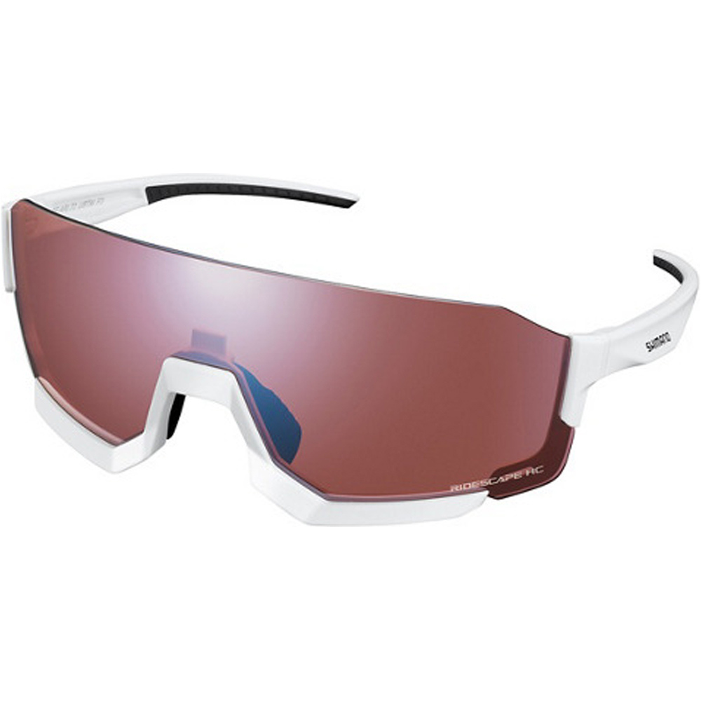 Shimano gafas ciclismo Eyewear ARLT2 White, Ridescape HC vista frontal