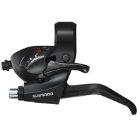 Shimano juego manetas cambio/frenos bicicleta Mando/Palanca Iz. ST-EF41 EZ-Fire 3v vista frontal