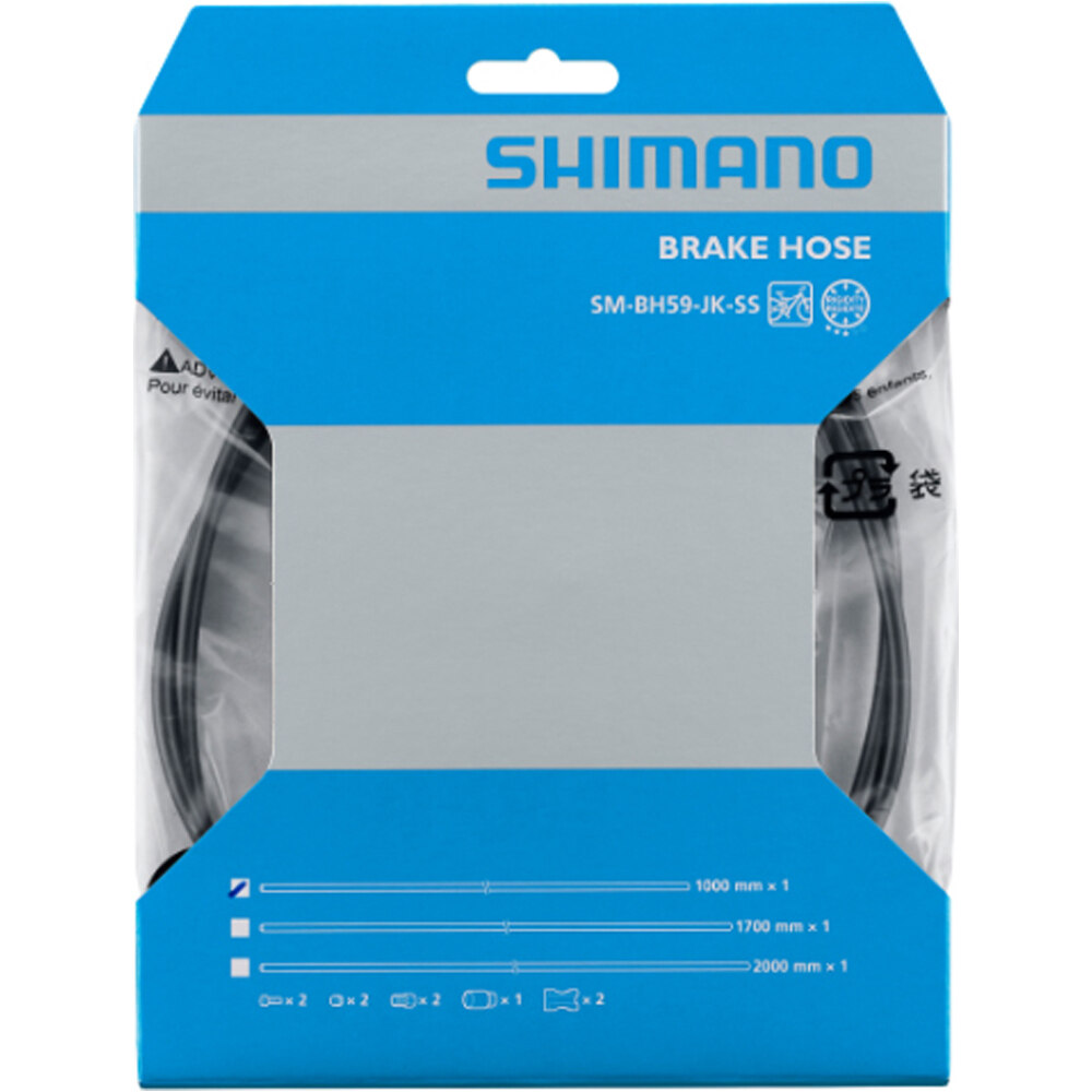 Shimano pastillas discos y accesorios freno Latiguillo SM-BH59-JK-SS Recto 01