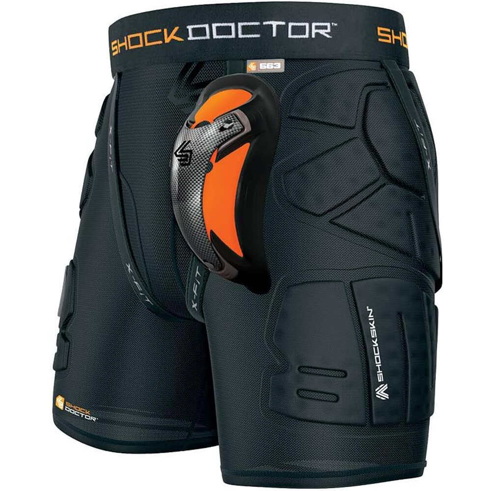 Shock Doctor coquilla Ultra Pro ShockSkin Relaxed Fit Impact Short Carbon Flex Cup vista frontal