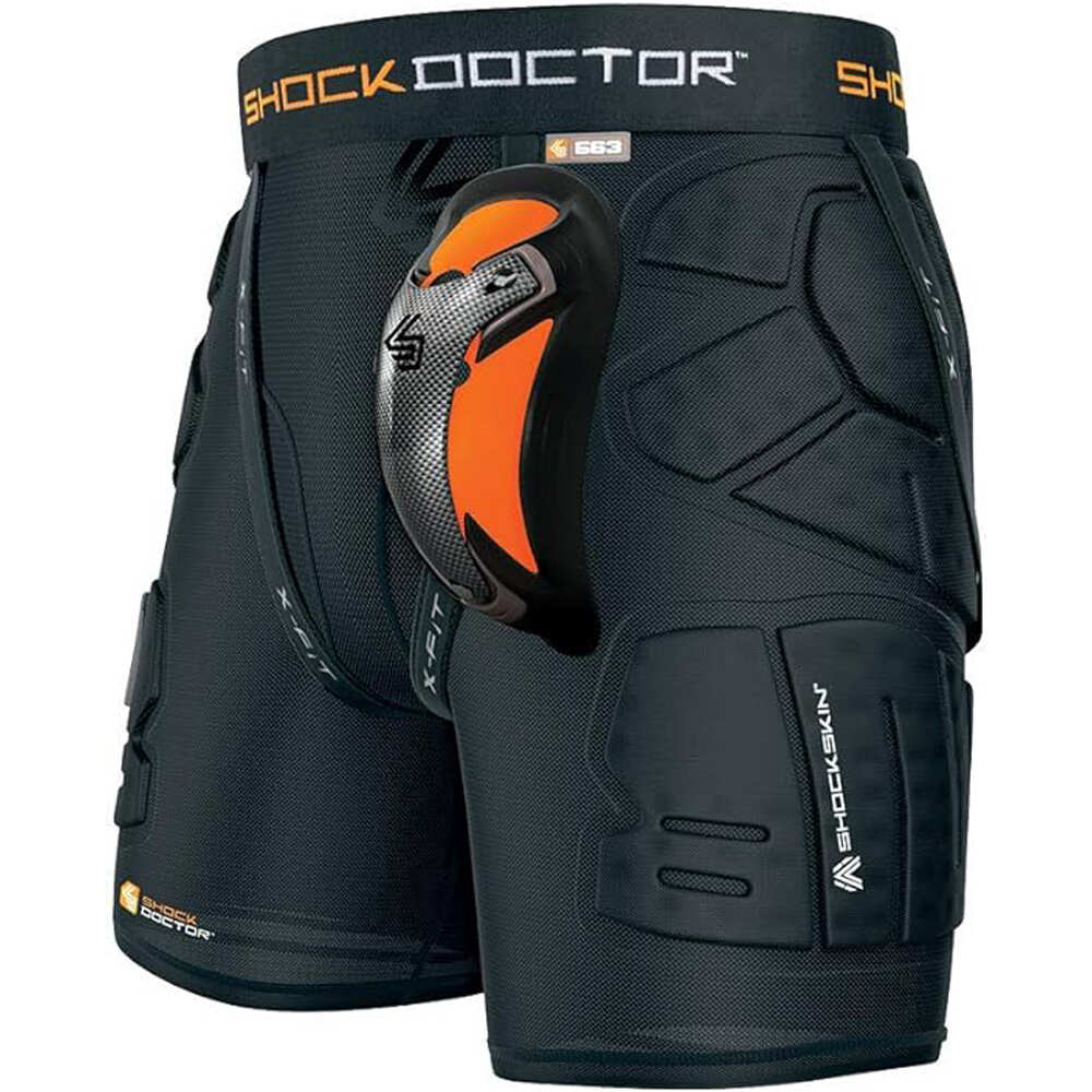 Shock Doctor coquilla Ultra Pro ShockSkin Relaxed Fit Impact Short Carbon Flex Cup vista frontal