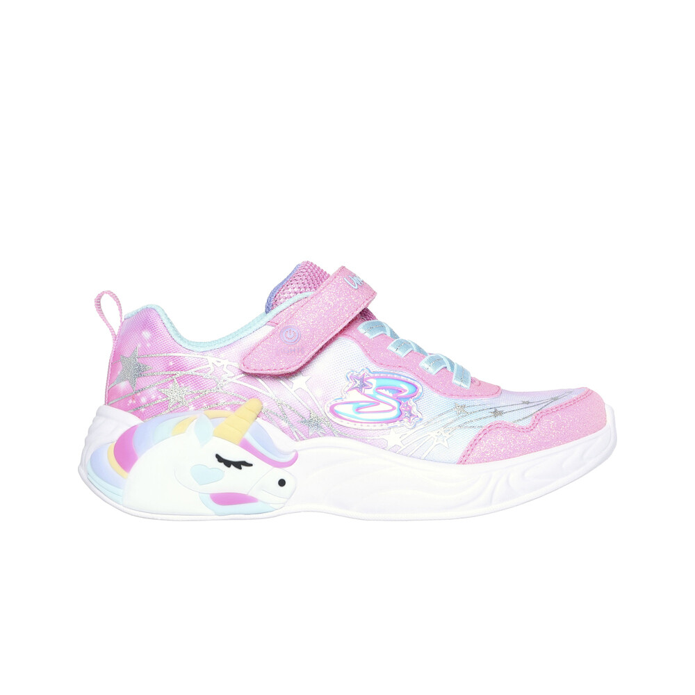 Skechers zapatilla moda niño UNICORN DREAMS - WISHFUL MAGI lateral exterior