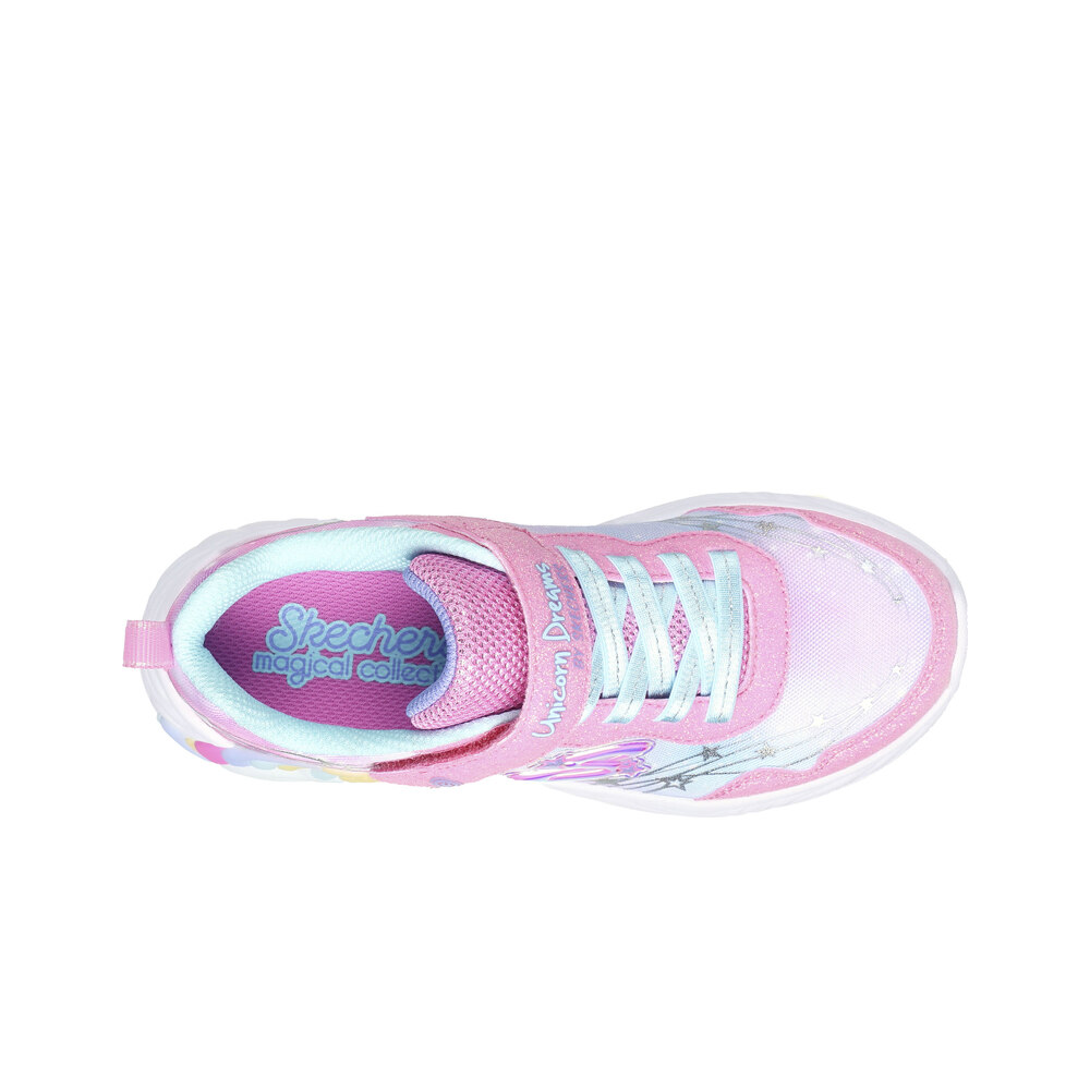 Skechers zapatilla moda niño UNICORN DREAMS - WISHFUL MAGI vista superior