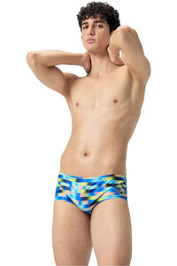 Speedo bañador natación hombre Allover Digital 14Cm Brief vista frontal