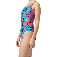 Speedo bañador natación mujer Allover Digital Powerback vista detalle