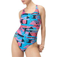 Speedo bañador natación mujer Allover Digital Powerback vista frontal