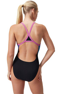 Speedo bañador natación mujer Placement Digital Turnback vista trasera