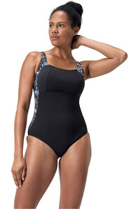 Speedo bañador natación mujer Womens Shaping Lunalustre Printed 1 Piece vista frontal