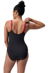 Speedo bañador natación mujer Womens Shaping Solid Splice Swimsuit vista trasera