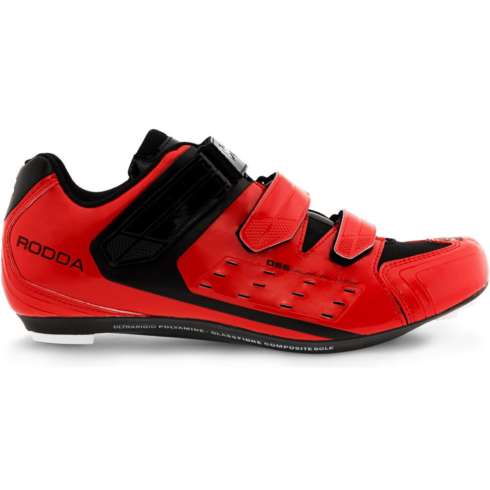 Spiuk zapatillas ciclismo carretera RODDA ROAD UNISEX ROJO lateral exterior