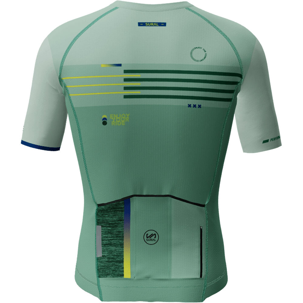 Sural maillot manga corta hombre Maillot  Ciclismo TROPHY PRO vista trasera