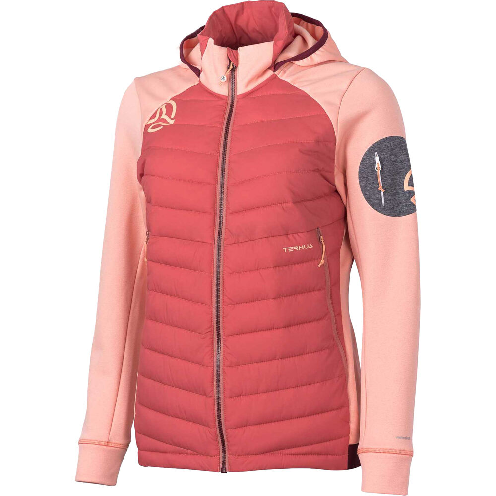 Ternua chaleco outdoor mujer YUKKON 2.0 HYBRID JKT W vista frontal