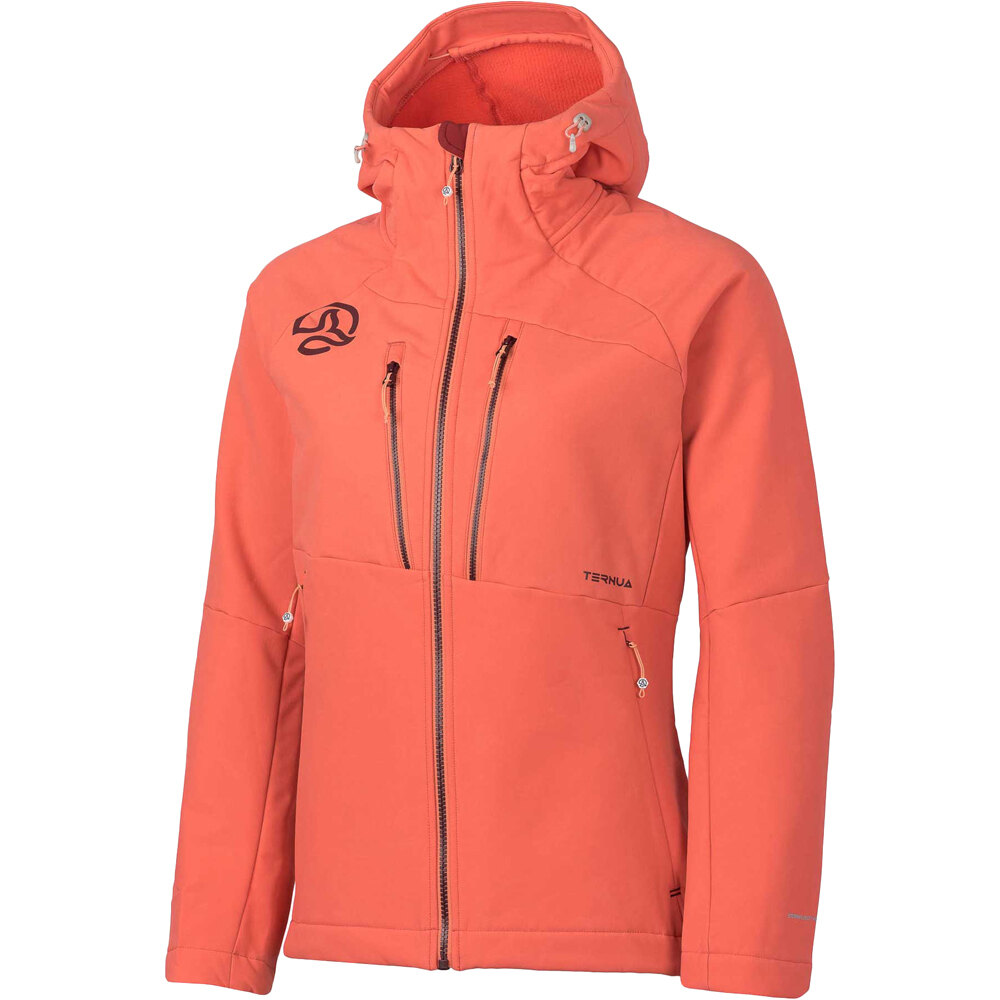 Ternua chaqueta softshell mujer LOKKTA HARD HOOD JKT W vista frontal