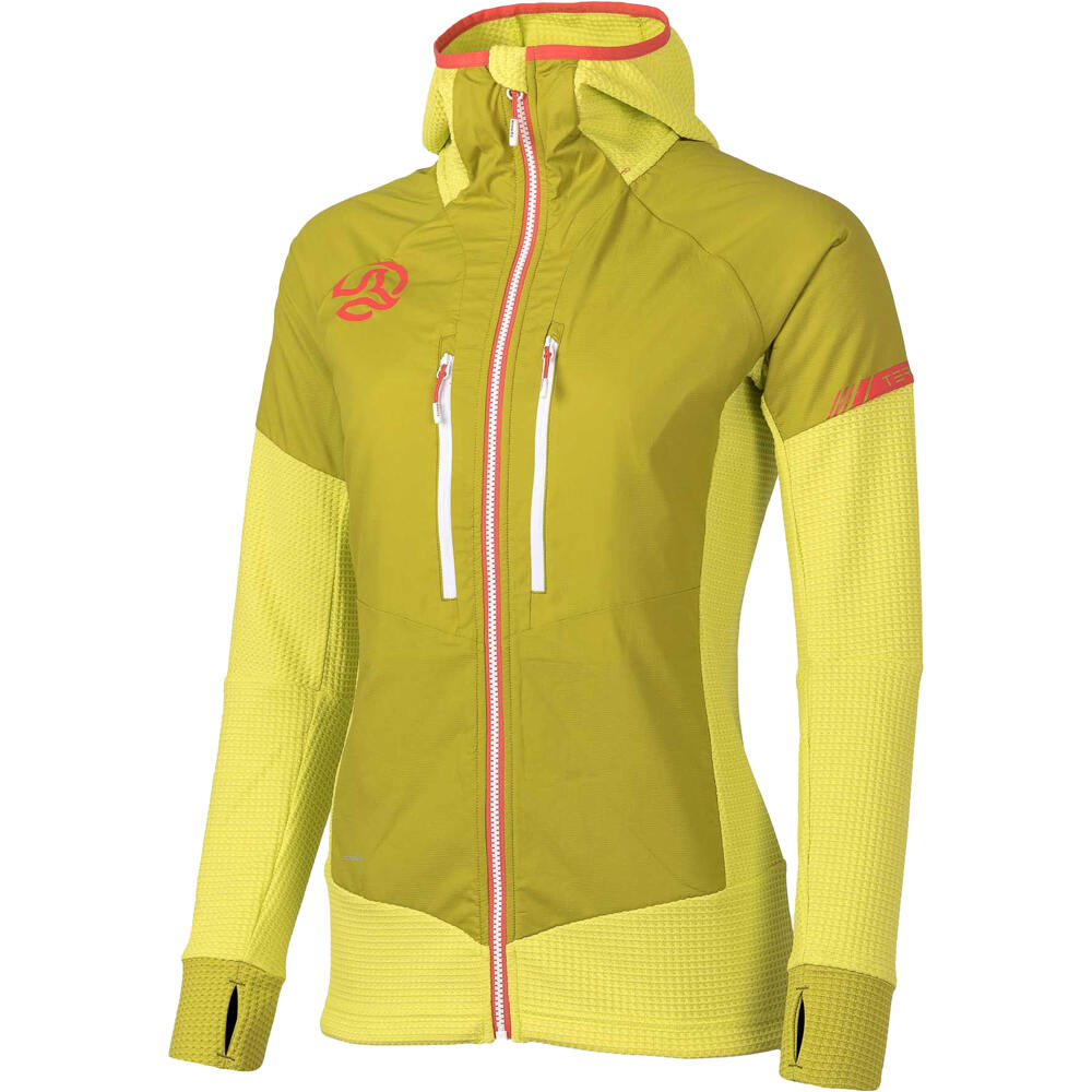 Ternua forro polar mujer AGILE HYBRID JACKET W vista frontal