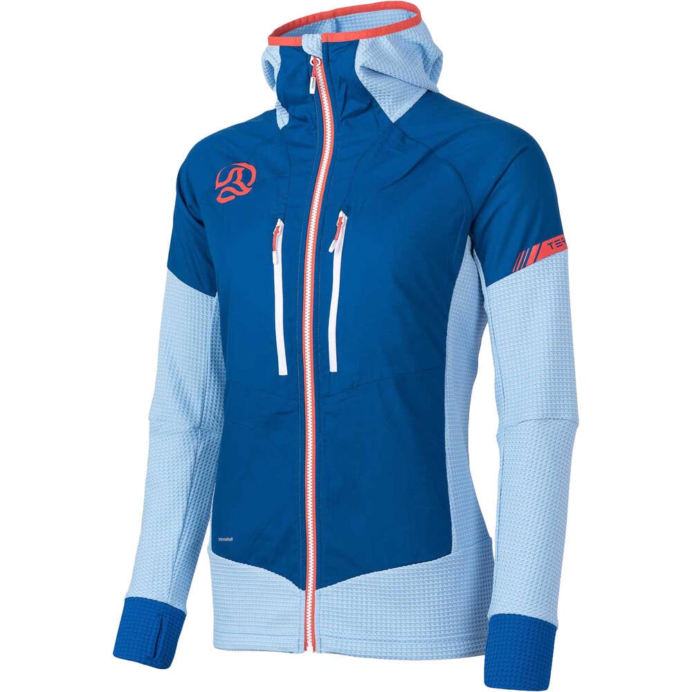 Ternua forro polar mujer AGILE HYBRID JACKET W vista frontal