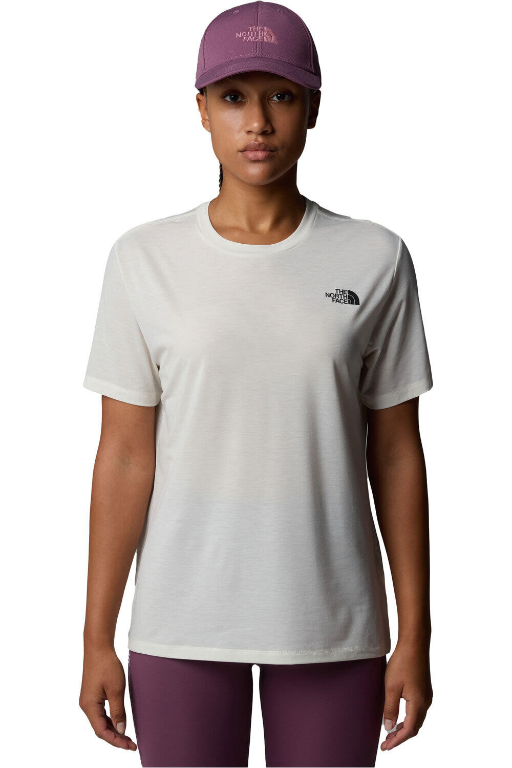 The North Face camiseta montaña manga corta mujer W LINEAR SIDE FOUNDATION SS TEE vista frontal