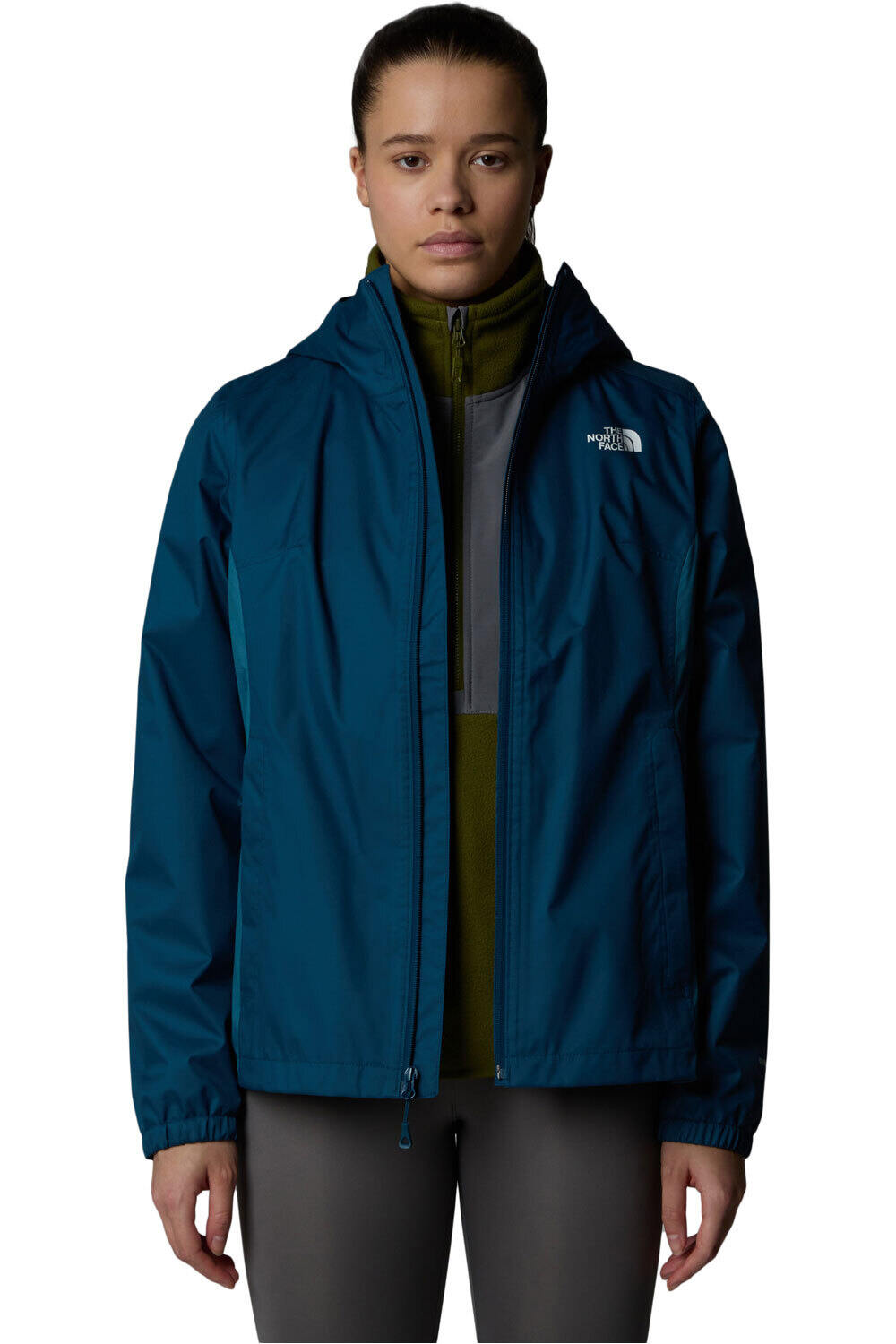 The North Face chaqueta impermeable mujer W QUEST ZIP IN vista detalle