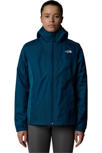 The North Face chaqueta impermeable mujer W QUEST ZIP IN vista frontal