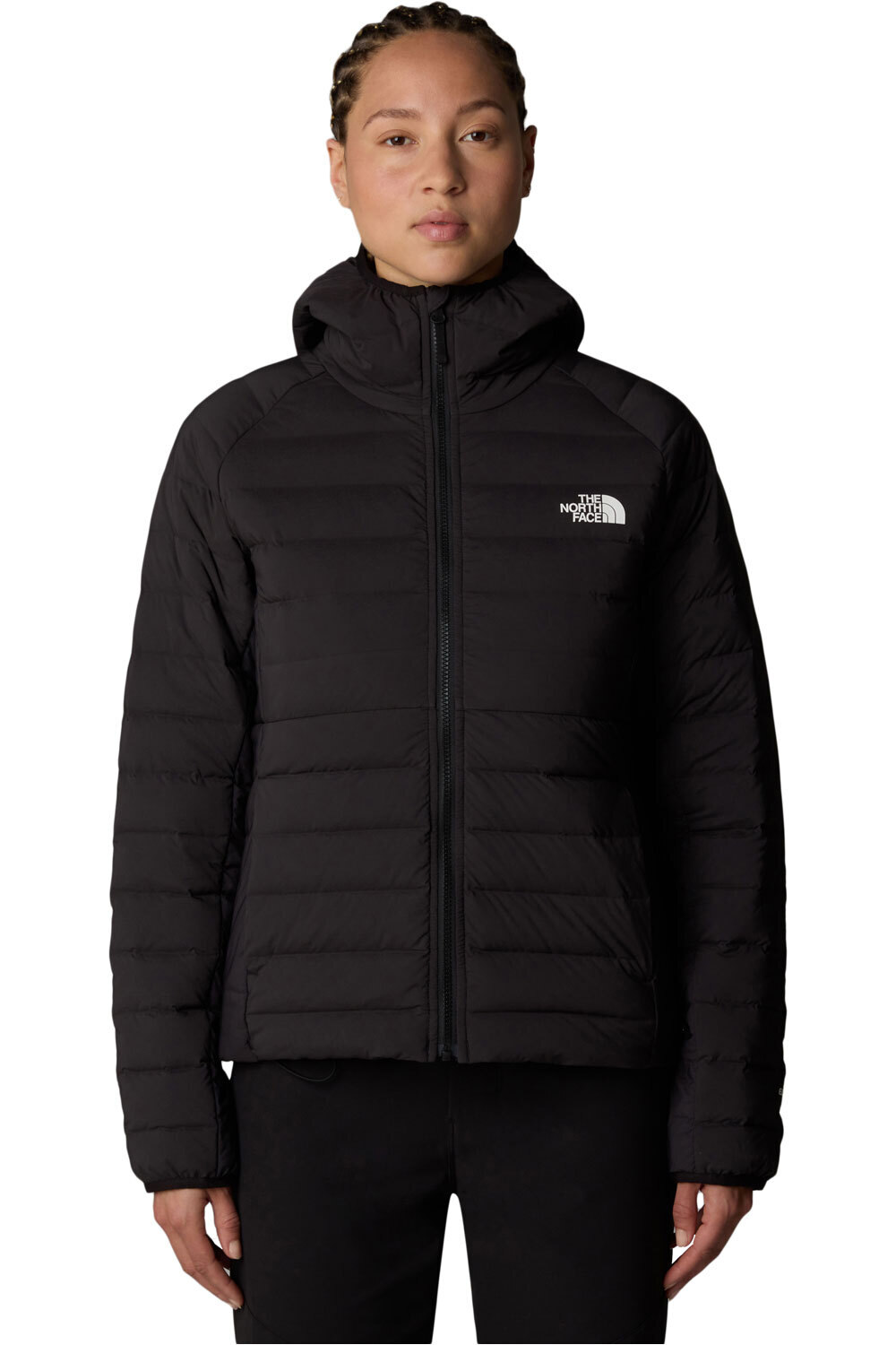 The North Face chaqueta outdoor mujer W BELLEVIEW STRETCH DOWN HOODIE vista frontal