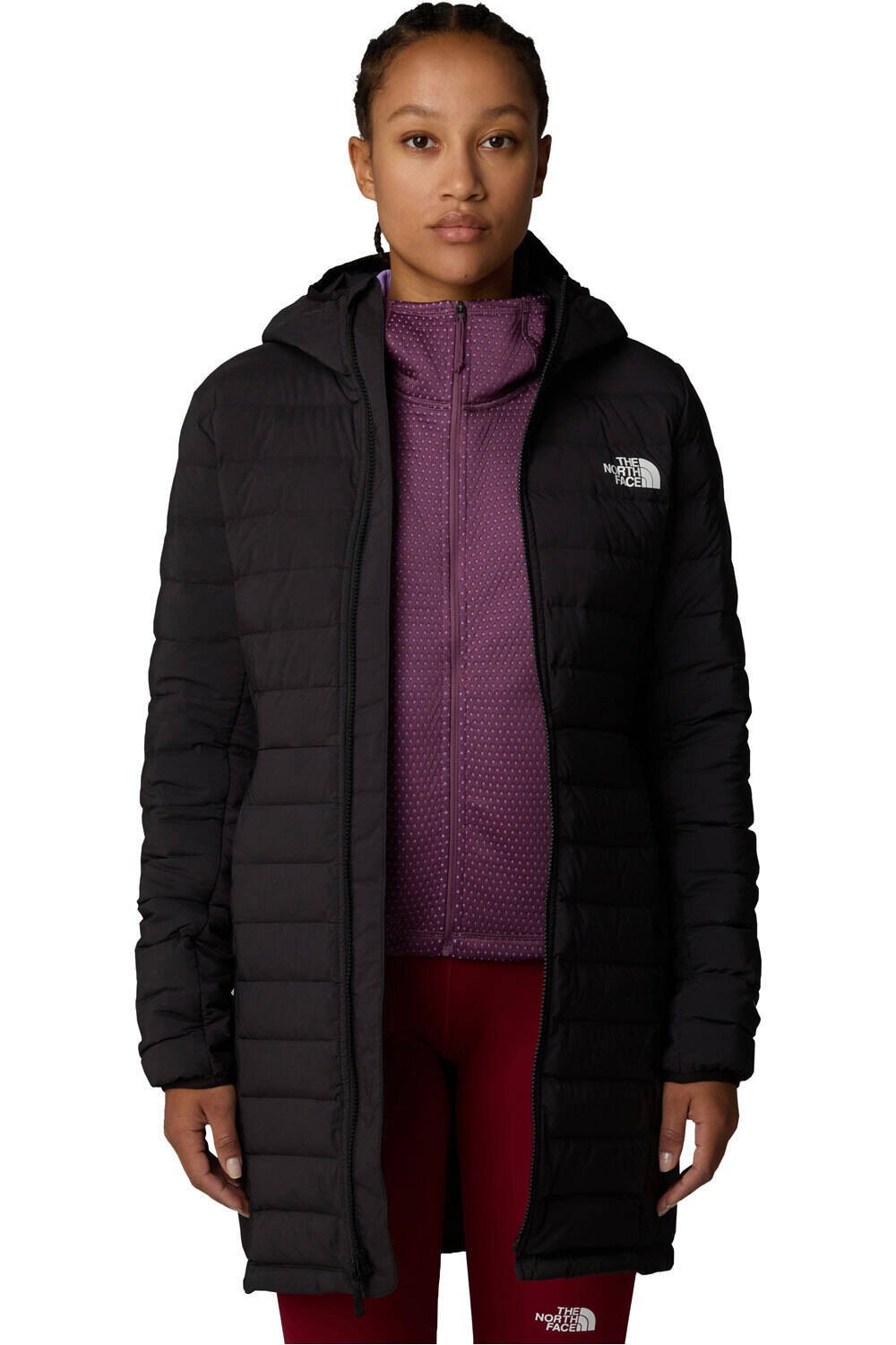 The North Face chaqueta outdoor mujer W BELLEVIEW STRETCH DOWN PARKA vista detalle