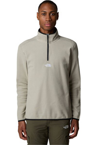 The North Face forro polar hombre M GLACIER 1/4 ZIP - EMBROIDERED LOGO vista frontal