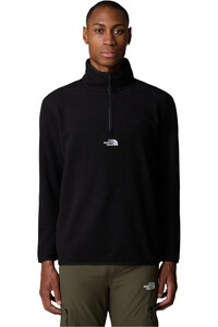 The North Face forro polar hombre M GLACIER 1/4 ZIP - EMBROIDERED LOGO vista frontal