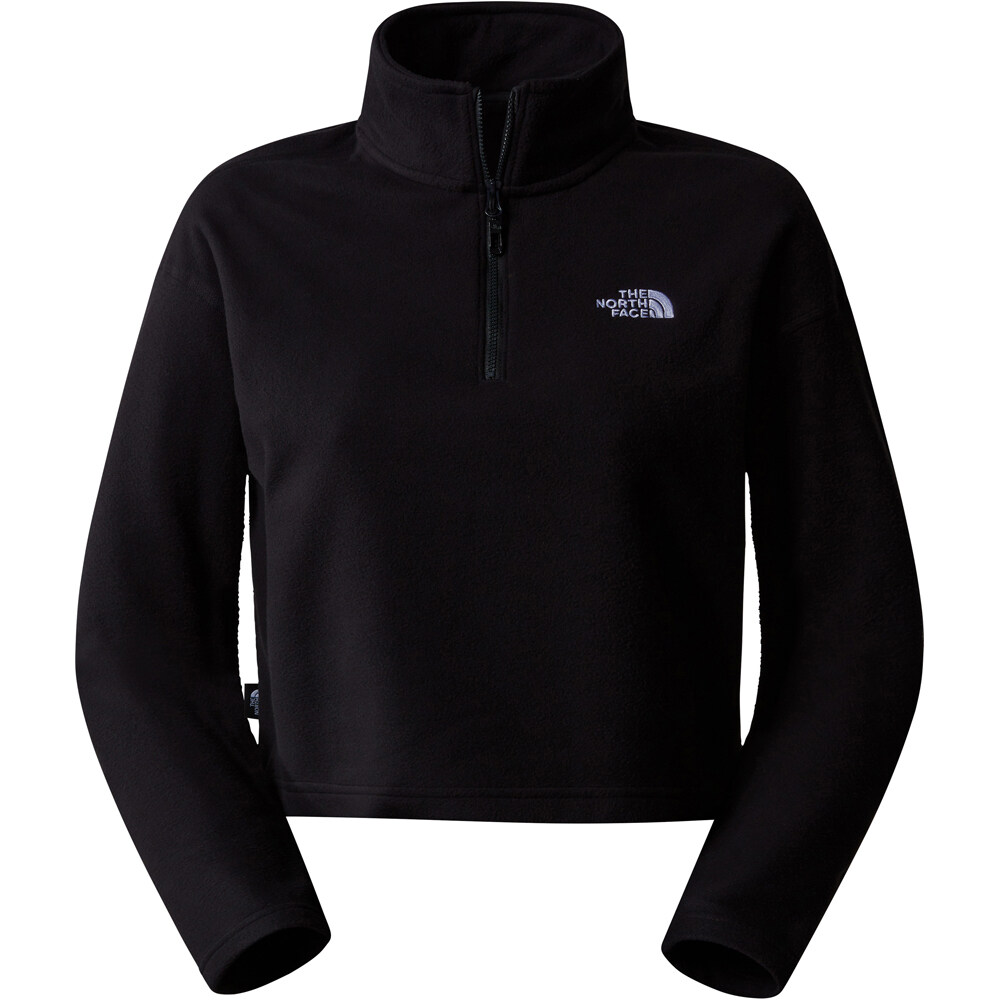 The North Face forro polar mujer W 100 GLACIER CROPPED 1/4 ZIP vista detalle