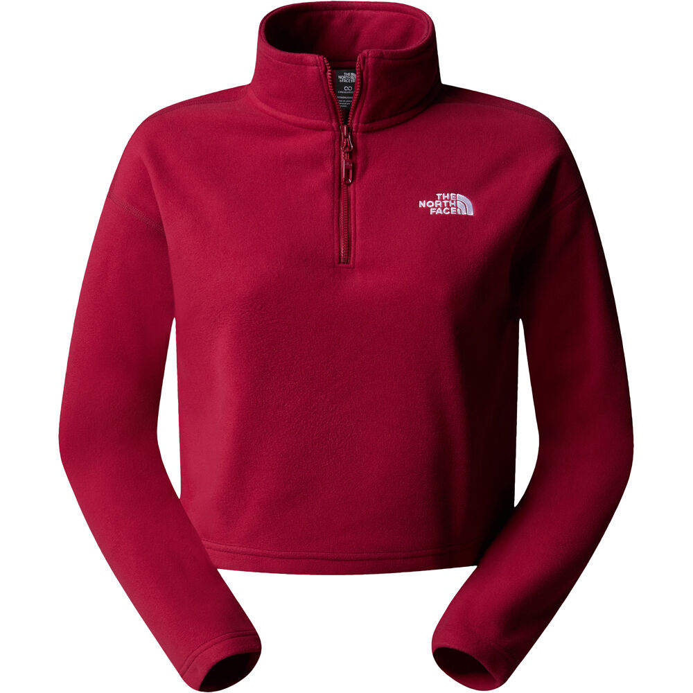 The North Face forro polar mujer W 100 GLACIER CROPPED 1/4 ZIP vista frontal