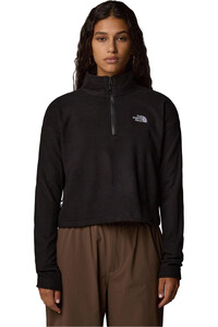 The North Face forro polar mujer W 100 GLACIER CROPPED 1/4 ZIP vista frontal