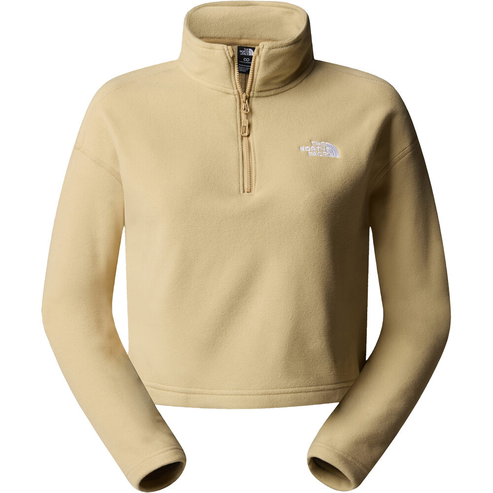 The North Face forro polar mujer W 100 GLACIER CROPPED 1/4 ZIP vista frontal