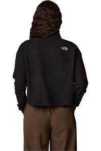 The North Face forro polar mujer W 100 GLACIER CROPPED 1/4 ZIP vista trasera