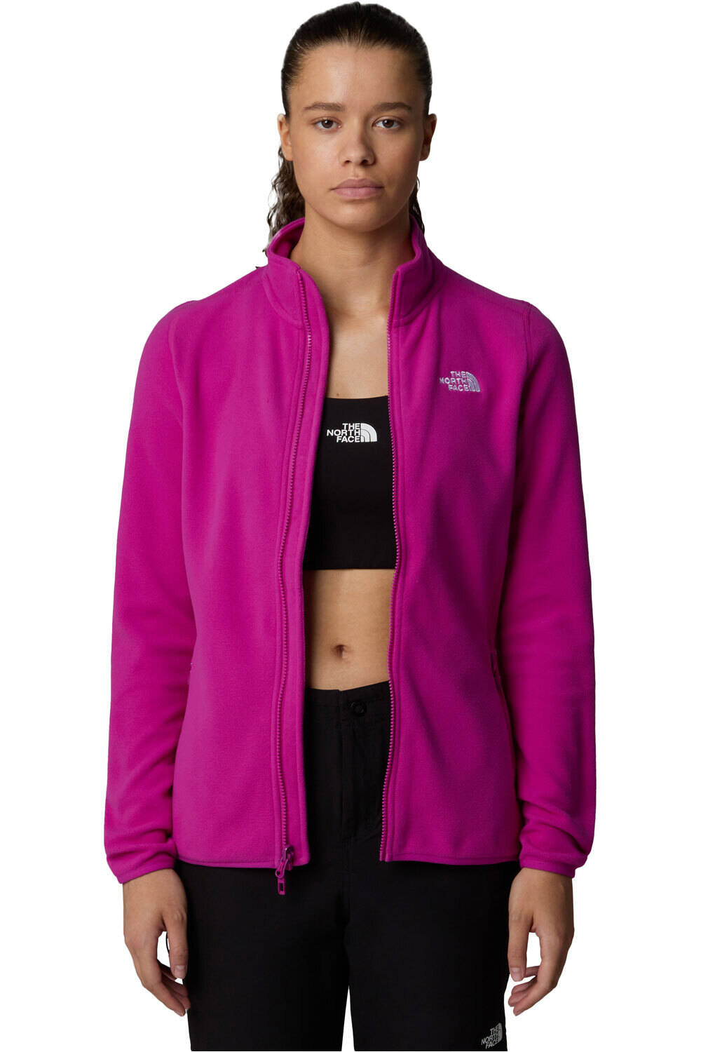 The North Face forro polar mujer W 100 GLACIER FZ vista detalle