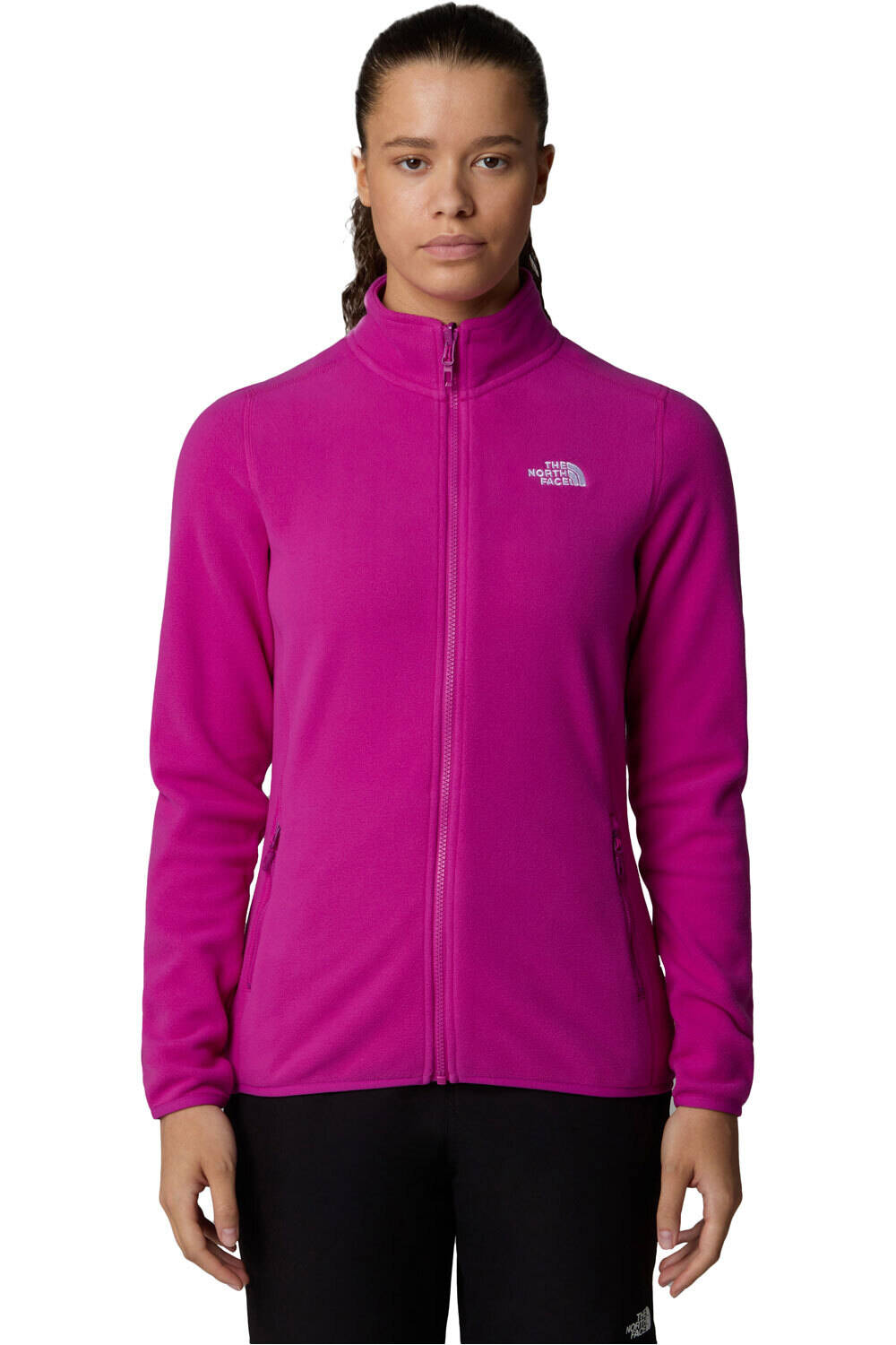 The North Face forro polar mujer W 100 GLACIER FZ vista frontal