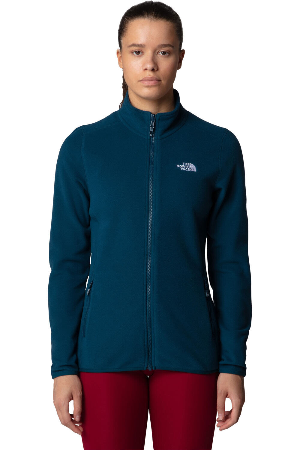 The North Face forro polar mujer W 100 GLACIER FZ vista frontal