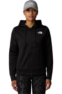 The North Face forro polar mujer W REAXION FLEECE F/Z HOODIE - EU vista frontal