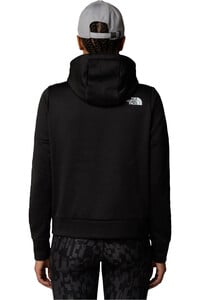 The North Face forro polar mujer W REAXION FLEECE F/Z HOODIE - EU vista trasera