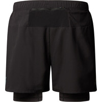 The North Face pantalón running hombre M SUNRISER 2IN1 SHORT 6IN vista trasera