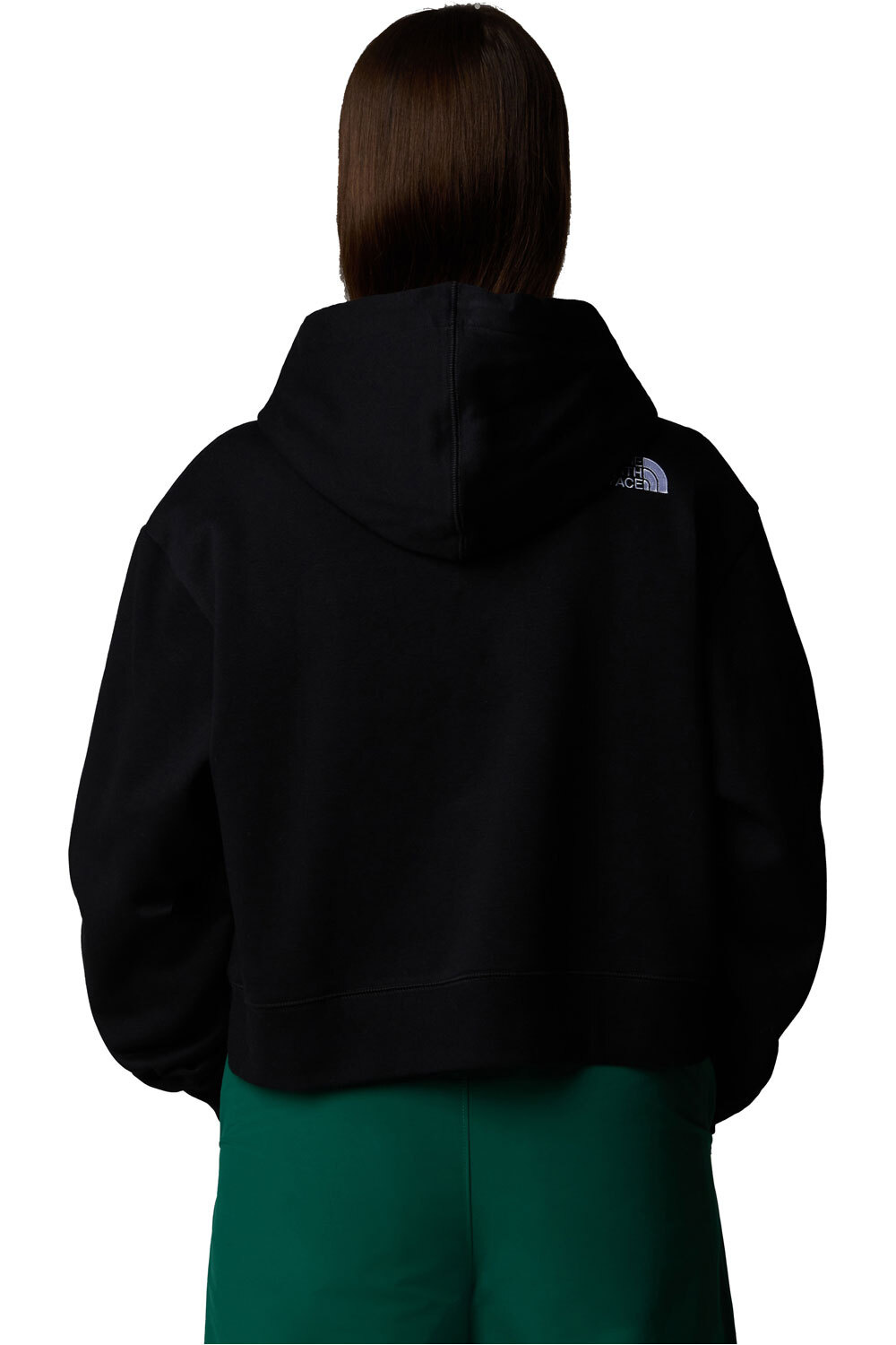 The North Face sudadera mujer W ESSENTIAL CROP HOODIE vista trasera