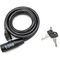 Tols candado bicicleta TLS SPIRAL LOCK KEY 180x8 vista frontal