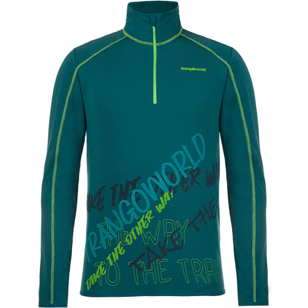 Trango camisetas trail running manga larga hombre PULLOVER VISAILLE vista frontal